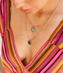 Collier Pearl (Acier Doré) -Zagbijoux Boutique SNM18338 01AQU P1