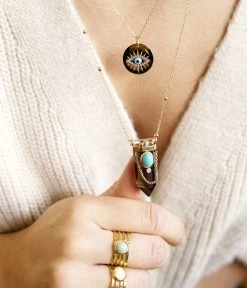 Collier Medellin (Acier Doré) -Zagbijoux Boutique SNM20363 01WHT P2