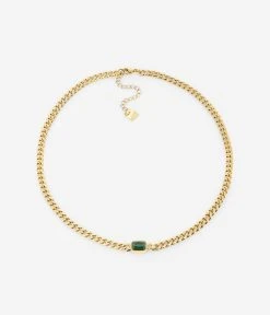 Collier Ulysse (Acier Doré) -Zagbijoux Boutique SNS11018 01GRN 01 WEB