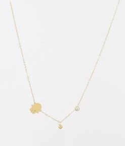 Collier Khamsa (Acier Doré)