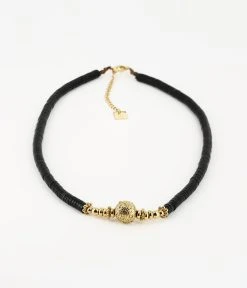 Collier Indiana (Acier Doré) -Zagbijoux Boutique SNS13794 01BLK WEB