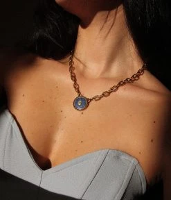 Collier Roman (Acier Doré) -Zagbijoux Boutique SNS15295 01DBL P1