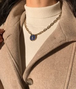 Collier Roman (Acier Doré) -Zagbijoux Boutique SNS15295 01DBL P2