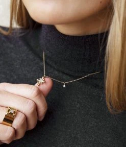 Collier Clara (Acier Doré) -Zagbijoux Boutique SNS18111 01WHT P1 39e16585 ac93 4a29 863e 89f34a1e1d78