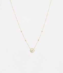 Collier Fleur (Acier Doré)