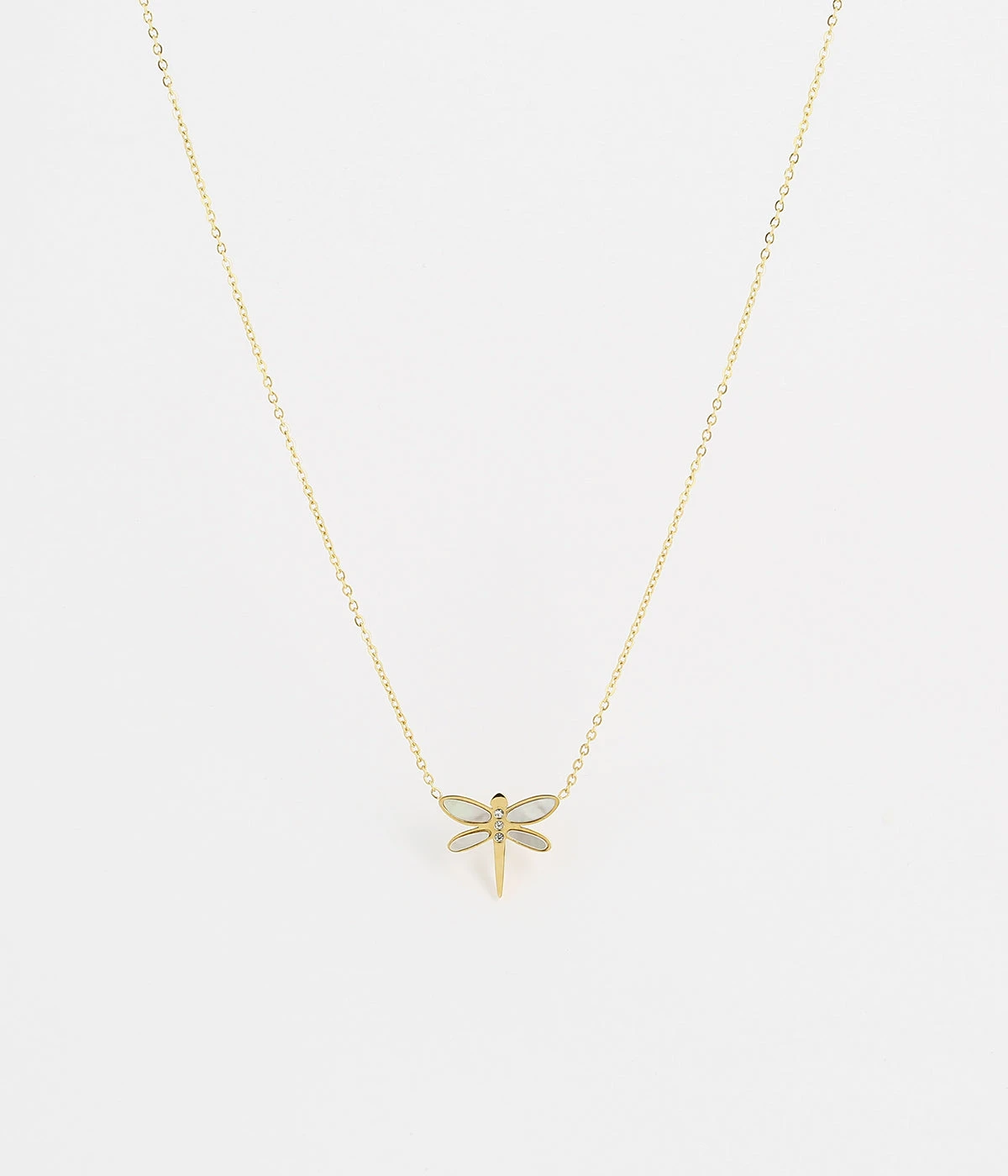 Collier Libellule (Acier Doré) 3 Collier Libellule (Acier Doré)