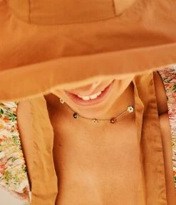 Collier Zahra (Acier Doré) -Zagbijoux Boutique SNS19793 01WHT P2