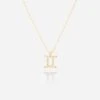 Collier Gemini (Acier Doré) -Zagbijoux Boutique SNS19819 01WHT WEB