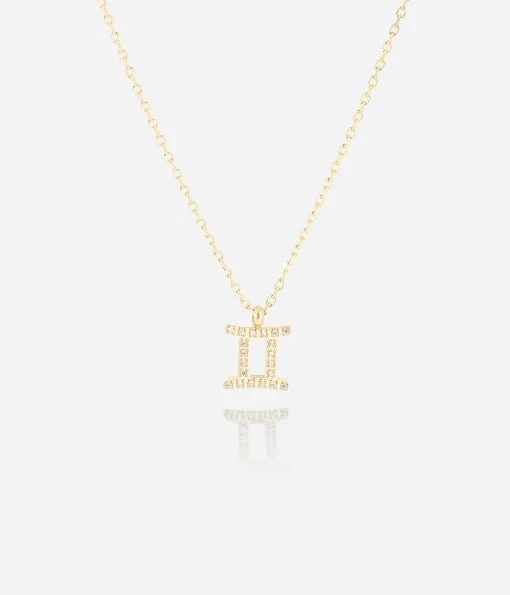 Collier Gemini (Acier Doré) -Zagbijoux Boutique SNS19819 01WHT WEB
