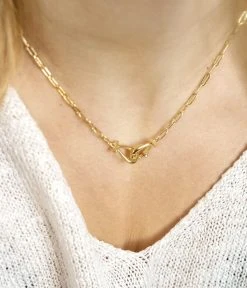 Collier Gancio (Acier Doré) -Zagbijoux Boutique SNS19863 01WHT P2