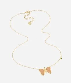 Collier Farfalla (Acier Doré) -Zagbijoux Boutique SNS20045 01NUD WEB
