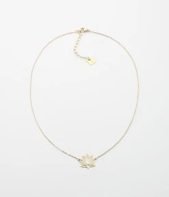 Collier Lotus (Acier Doré)