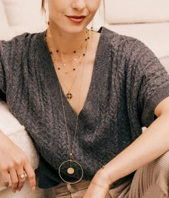 Collier Madison (Acier Doré) -Zagbijoux Boutique SNS9901 01WHT P