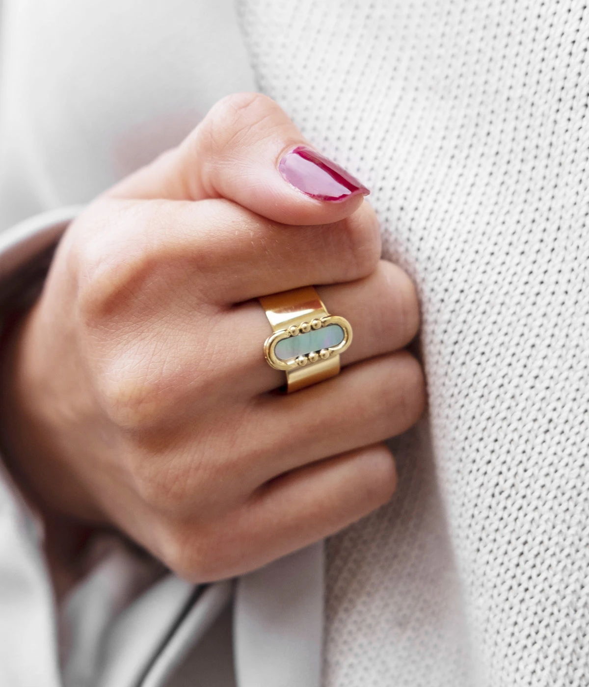 Bague Tango (Acier Doré) 4 Bague Tango (Acier Doré) – Image 2