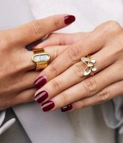 Bague Tango (Acier Doré) 8 Bague Tango (Acier Doré) -Zagbijoux Boutique SRL18099 01GRY P1