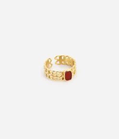 Bague Neiva (Acier Doré) -Zagbijoux Boutique SRM18606 01RED WEB
