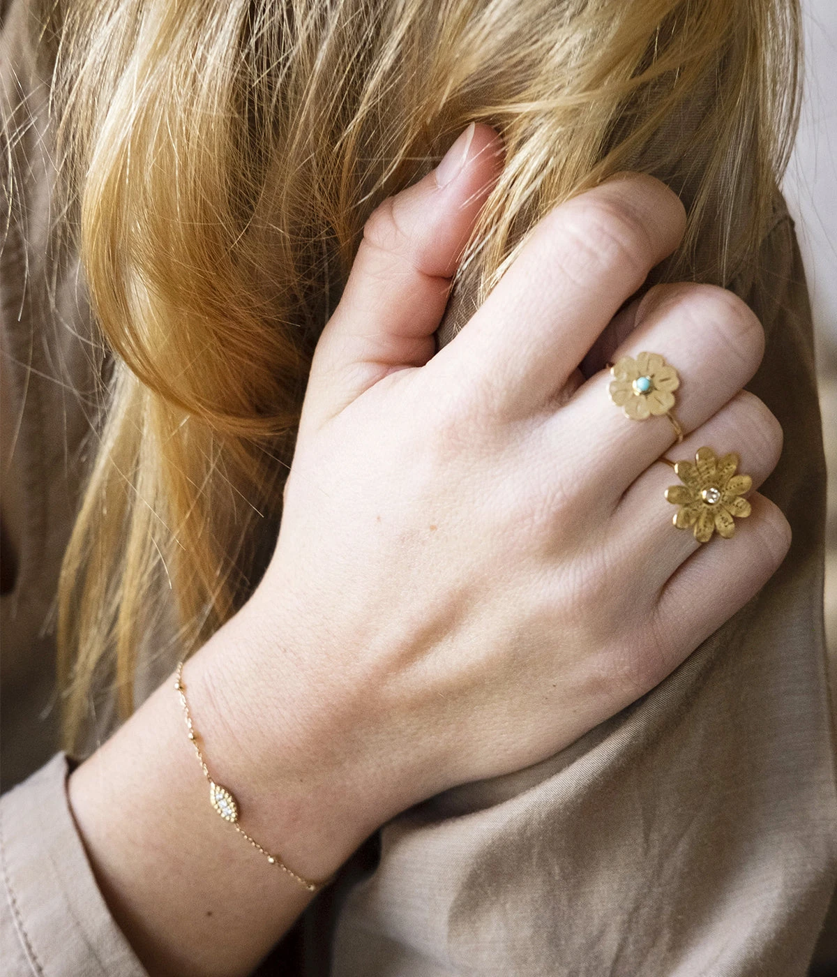 Bague Blomst (Acier Doré) 4 Bague Blomst (Acier Doré) – Image 2