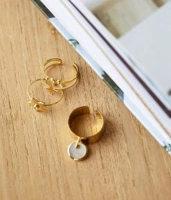 Bague Venus (Acier Doré) -Zagbijoux Boutique SRM20370 01WHT NM1