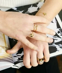 Bague Venus (Acier Doré) -Zagbijoux Boutique SRM20370 01WHT P2