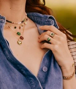 Bague Mish (Acier Doré) -Zagbijoux Boutique SRR15180 01GRN P