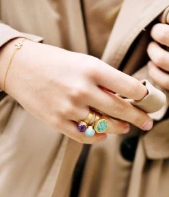 Bague Mish (Acier Doré) -Zagbijoux Boutique SRR15180 01PUR P1