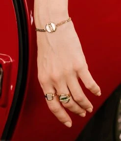 Bague Keno (Acier Doré) -Zagbijoux Boutique SRR18148 01GRN P