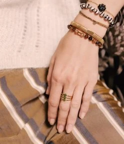 Bague Riverton (Acier Doré) -Zagbijoux Boutique SRR18157 01GRN P