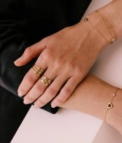 Bague Riverton (Acier Doré) -Zagbijoux Boutique SRR18157 01WHT P