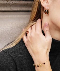 Bague Fleur (Acier Doré) -Zagbijoux Boutique SRR18280 01RED P1