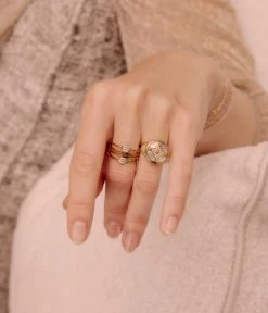 Bague Suzin (Acier Doré) 8 Bague Suzin (Acier Doré) -Zagbijoux Boutique SRR18454 01SEL P1