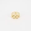 Bague Bellezza (Acier Doré) -Zagbijoux Boutique SRR18483 01WHT WEB