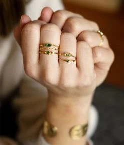 Bague Posy (Acier Doré) -Zagbijoux Boutique SRR20139 01GRN P3