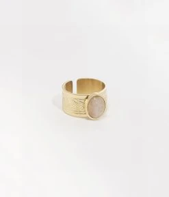Bague Tulum (Acier Doré) -Zagbijoux Boutique SRR9433 01PNK WEB