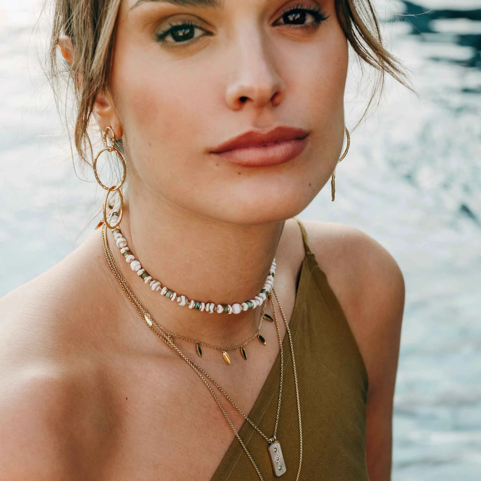 Collier Lime (Acier Doré) 4 Collier Lime (Acier Doré) – Image 2