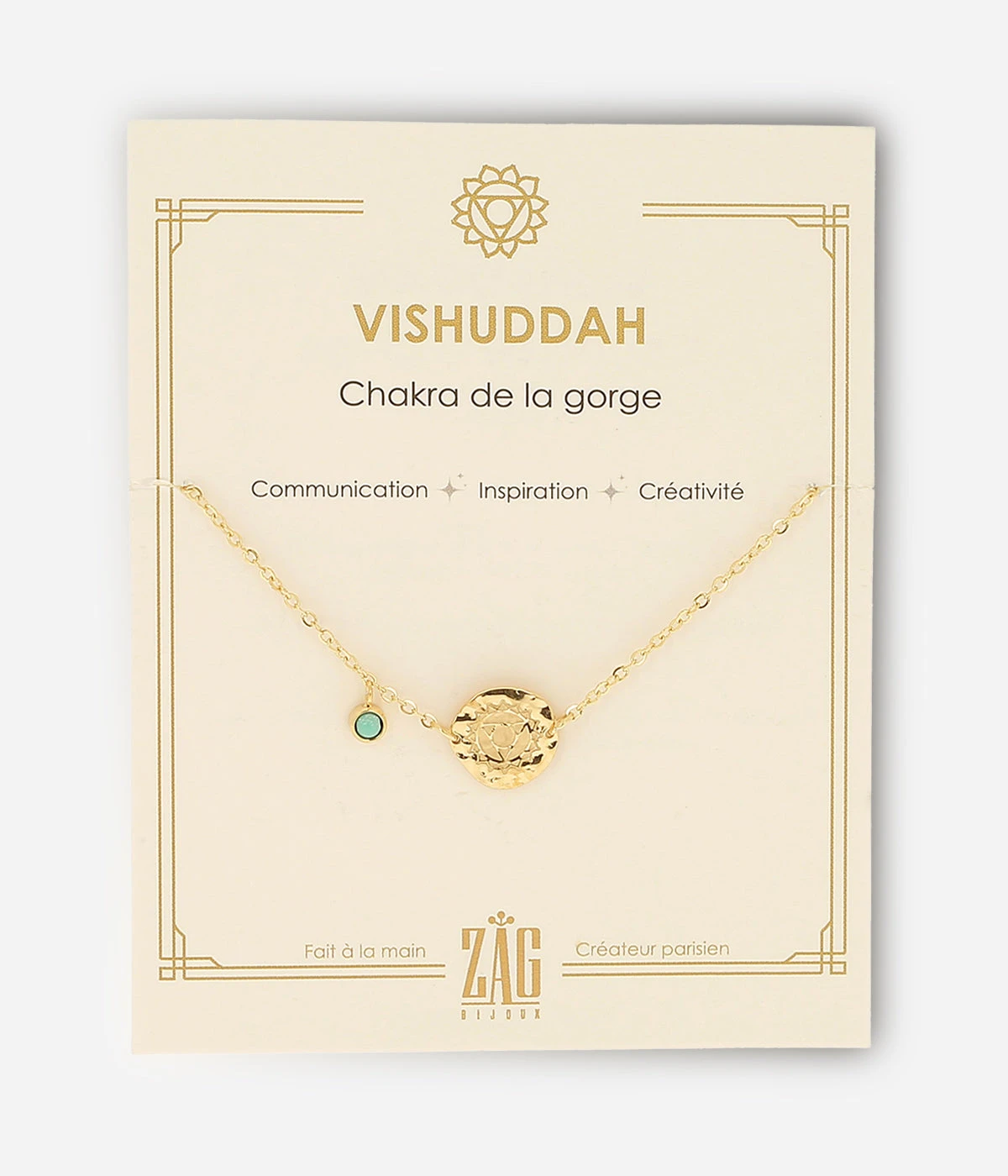 Bracelet Vishuddah (Acier Doré) 4 Bracelet Vishuddah (Acier Doré) – Image 2