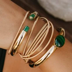 Bracelet Jonc Twonda (Acier Doré) -Zagbijoux Boutique ZAG BIJOUX 19