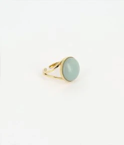 Bague Akilah (Acier Doré) -Zagbijoux Boutique bague akilah acier dore amazonite
