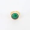 Bague Akilah (Acier Doré) -Zagbijoux Boutique bague akilah acier dore malachite