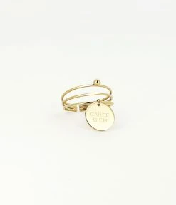 Bague Carpe Diem (Acier Doré)