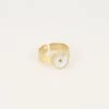 Bague Cira (Acier Doré) -Zagbijoux Boutique bague cira acier dore blanc