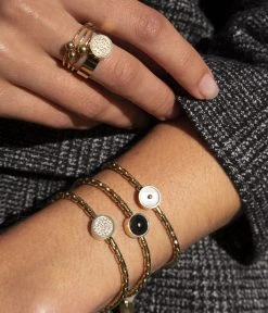 Bague Code (Acier Doré) -Zagbijoux Boutique bague code acier dore 1 portee