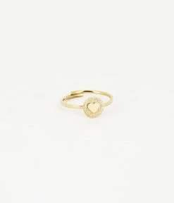 Bague Cœur (Acier Doré)
