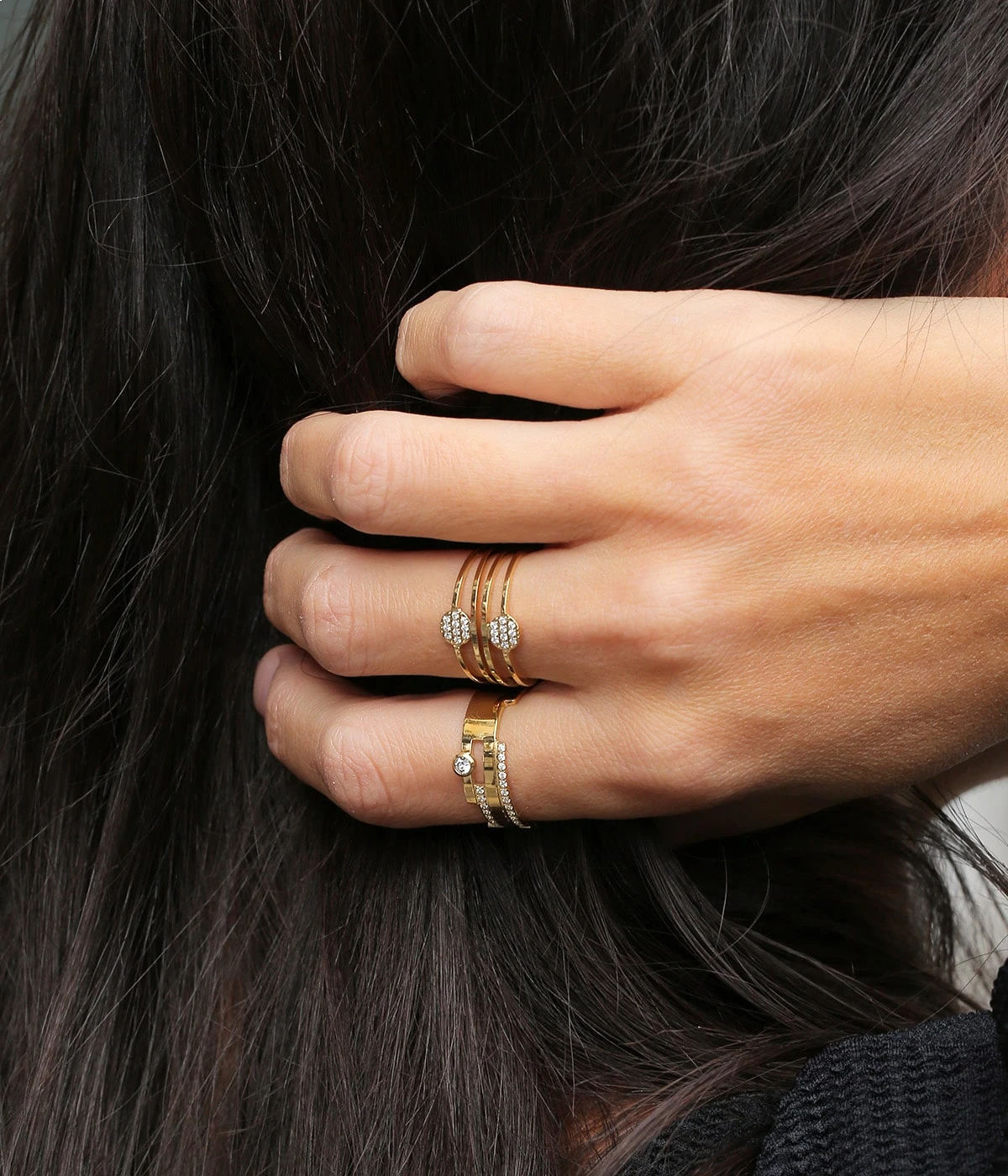 Bague Fame (Acier Doré) 4 Bague Fame (Acier Doré) – Image 2