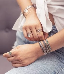 Bague Galatée (Acier) -Zagbijoux Boutique bague galatee acier portee