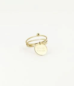 Bague Good Karma (Acier Doré)