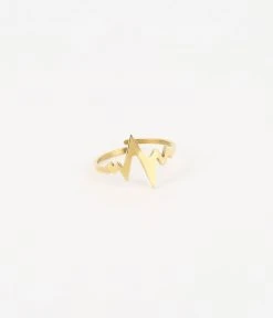 Bague Heartbeat (Acier Doré)