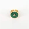 Bague Héra (Acier Doré) -Zagbijoux Boutique bague hera acier dore malachite