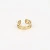 Bague Irina (Acier Doré) -Zagbijoux Boutique bague irina acier dore
