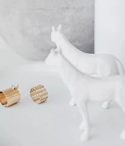 Bague Link (Acier Doré) -Zagbijoux Boutique bague link acier dore nature morte