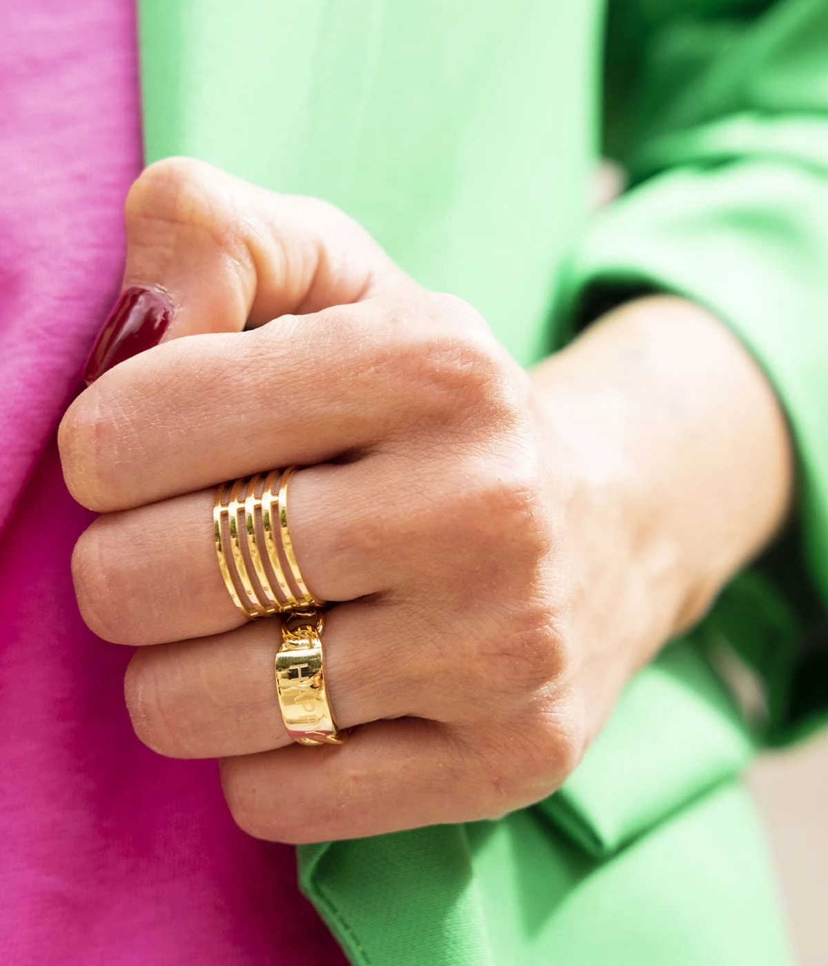 Bague Mando (Acier Doré) 4 Bague Mando (Acier Doré) – Image 2